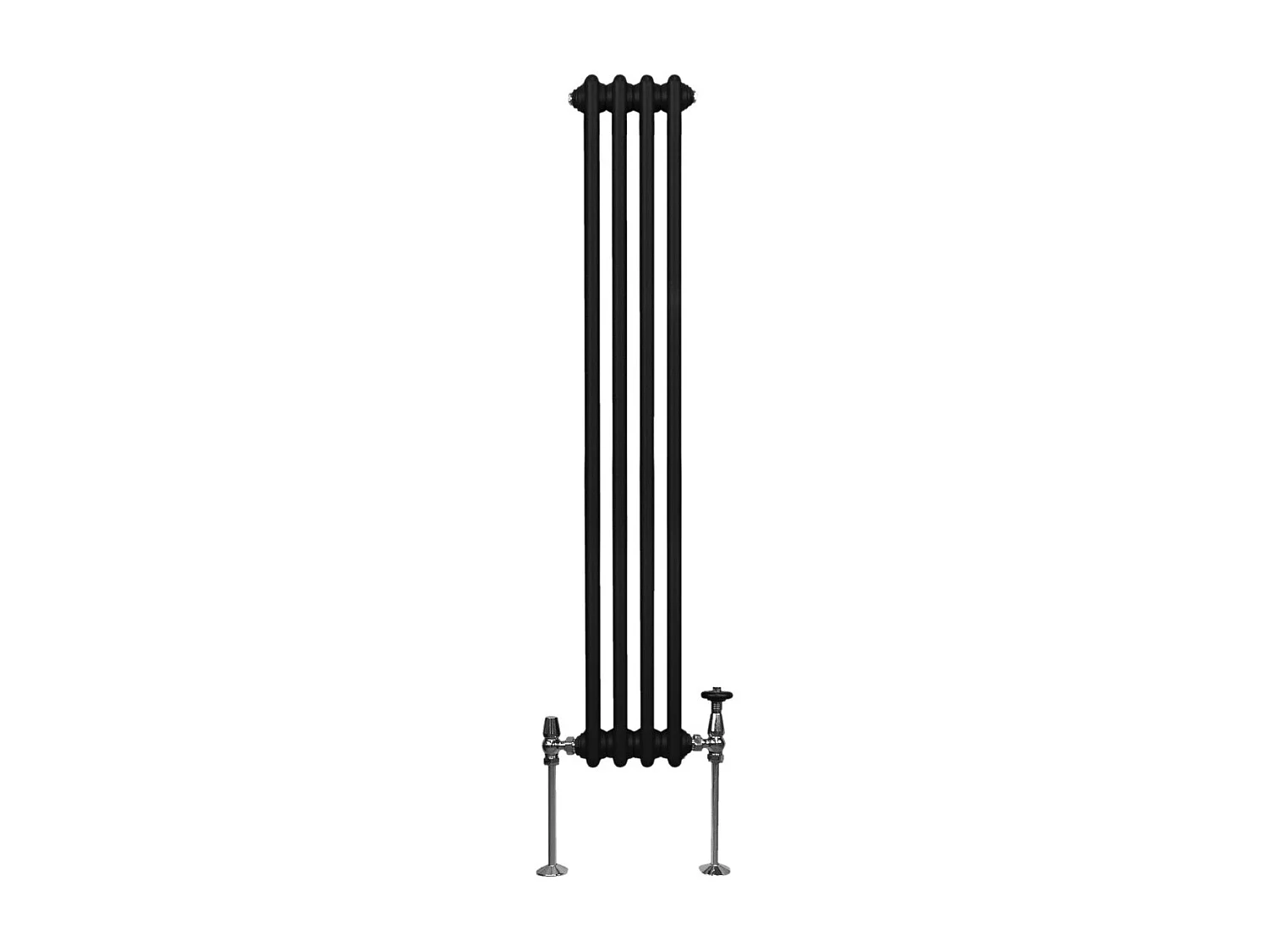 Tradycyjny grzejnik 2-kolumnowy - 1500 x 202 mm - czarny