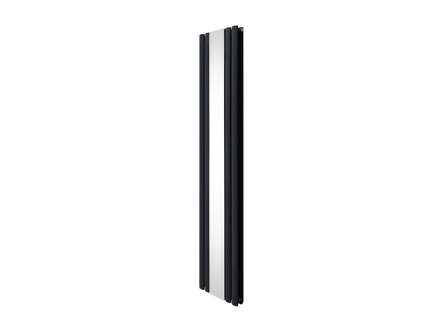 Owalny grzejnik lustrzany - 1800 mm x 380 mm - antracytowy szary