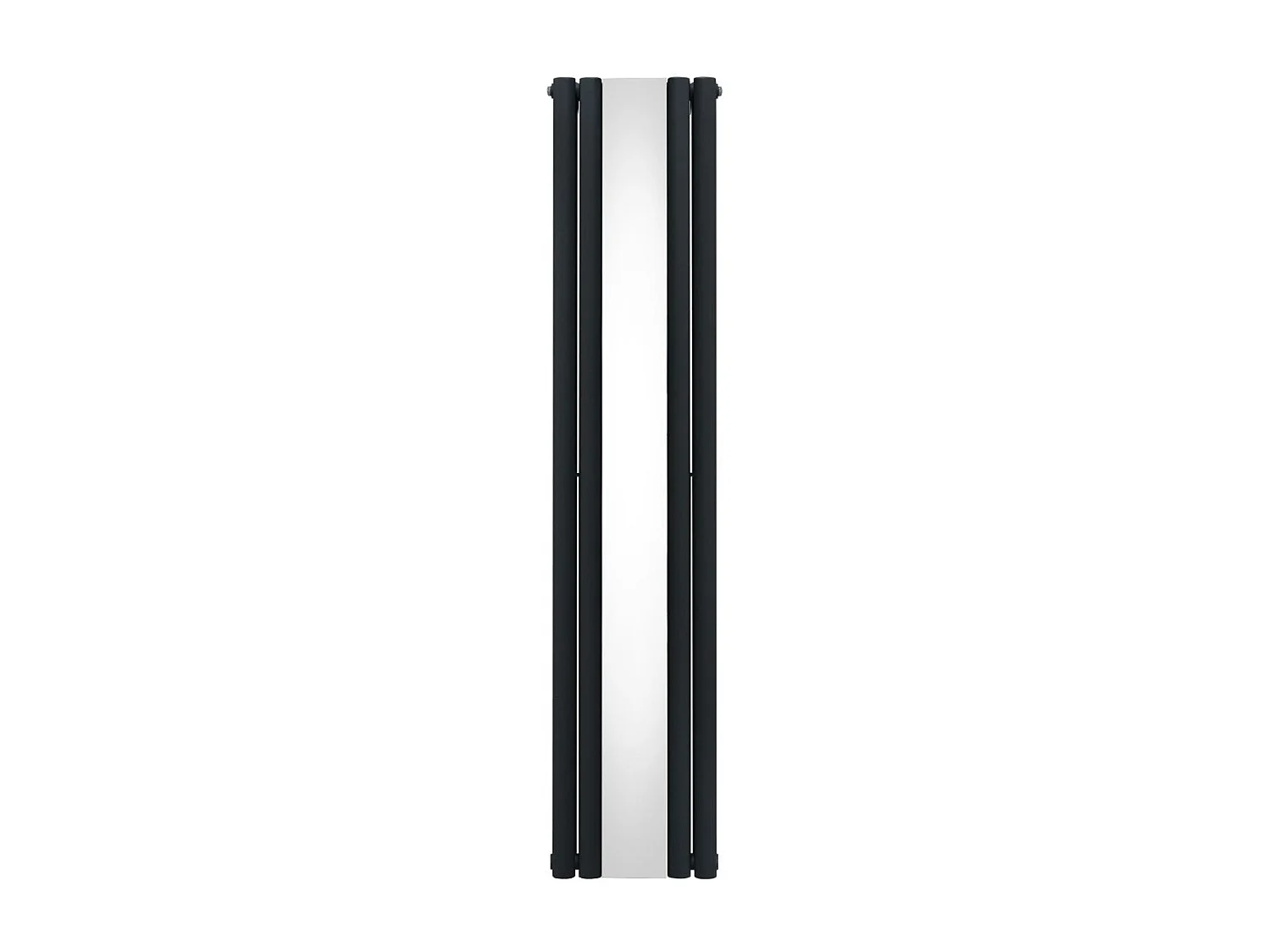 Owalny grzejnik lustrzany - 1800 mm x 380 mm - antracytowy szary