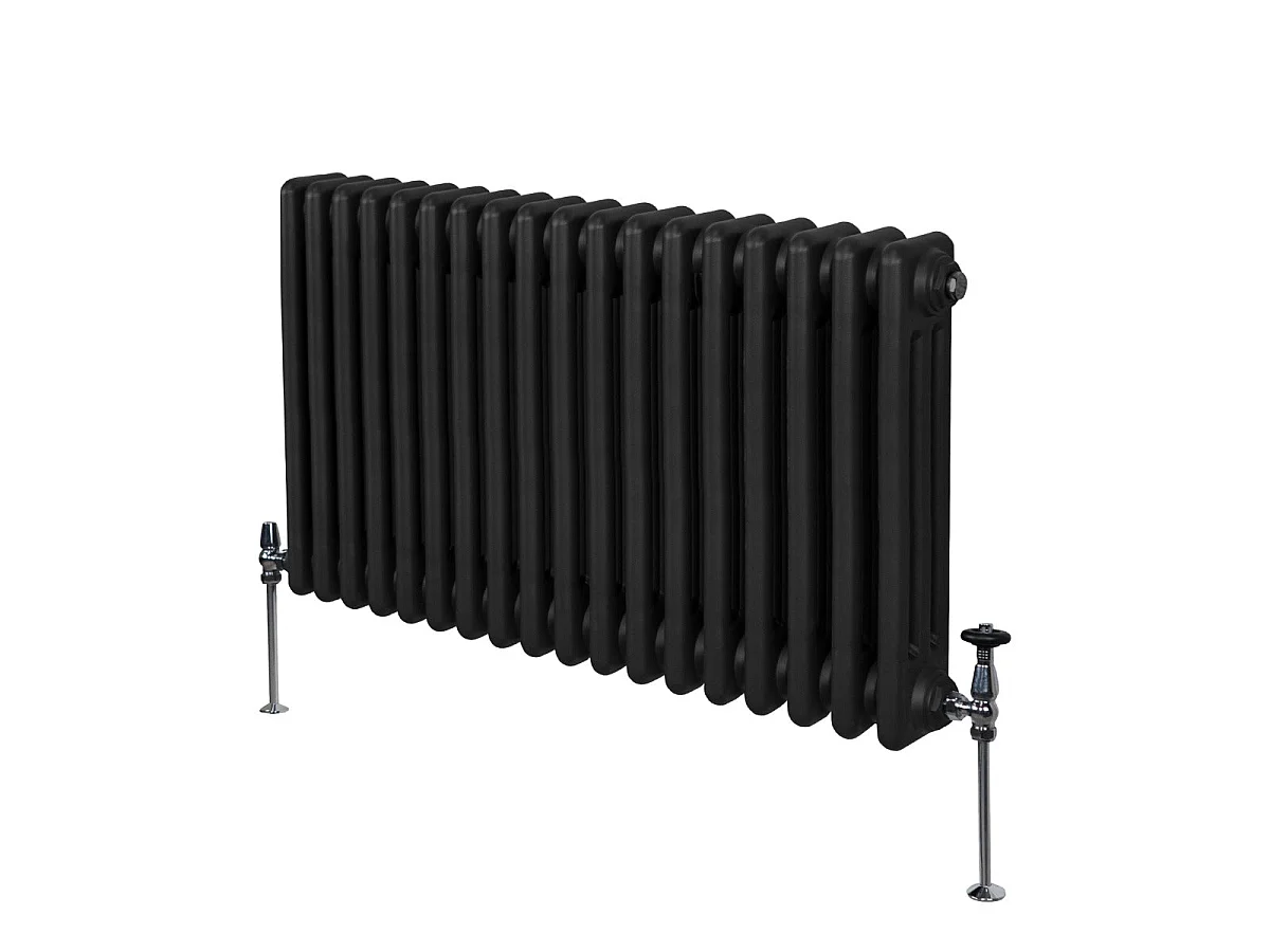 Tradycyjny grzejnik 3-kolumnowy - 600 x 832 mm - czarny