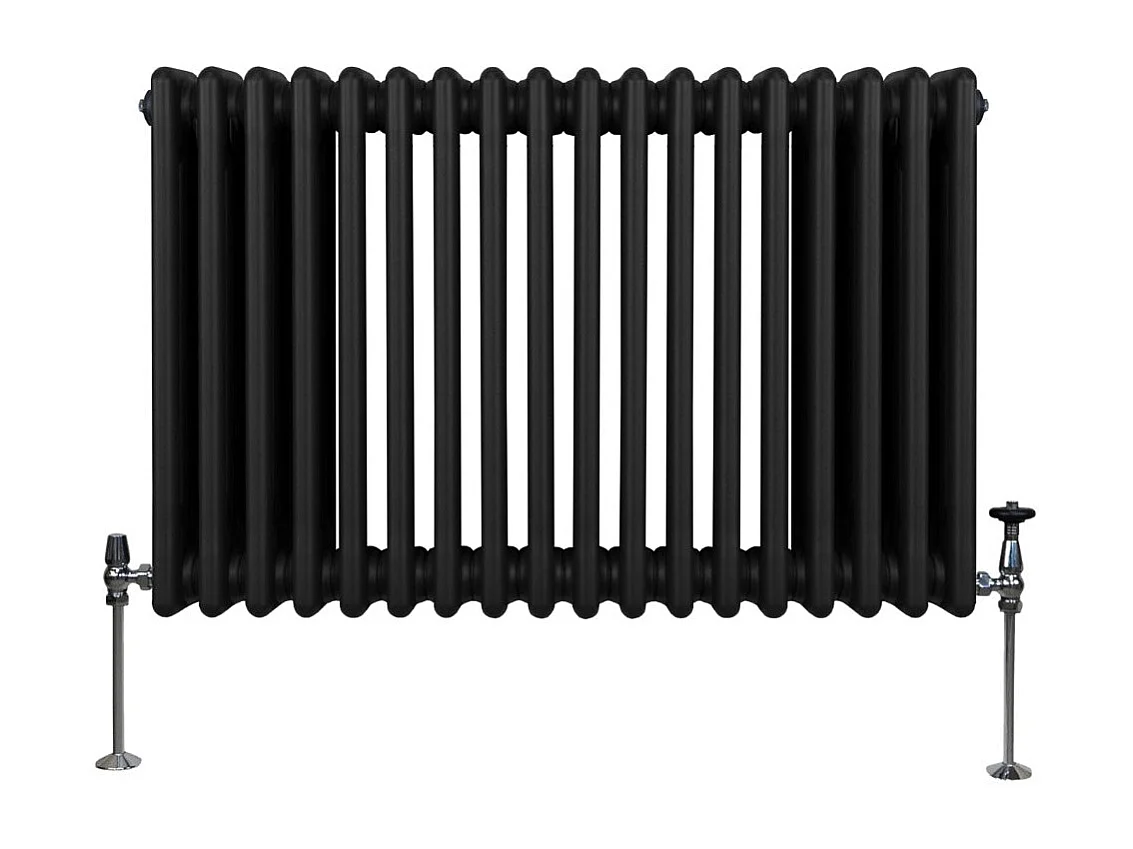 Tradycyjny grzejnik 3-kolumnowy - 600 x 832 mm - czarny