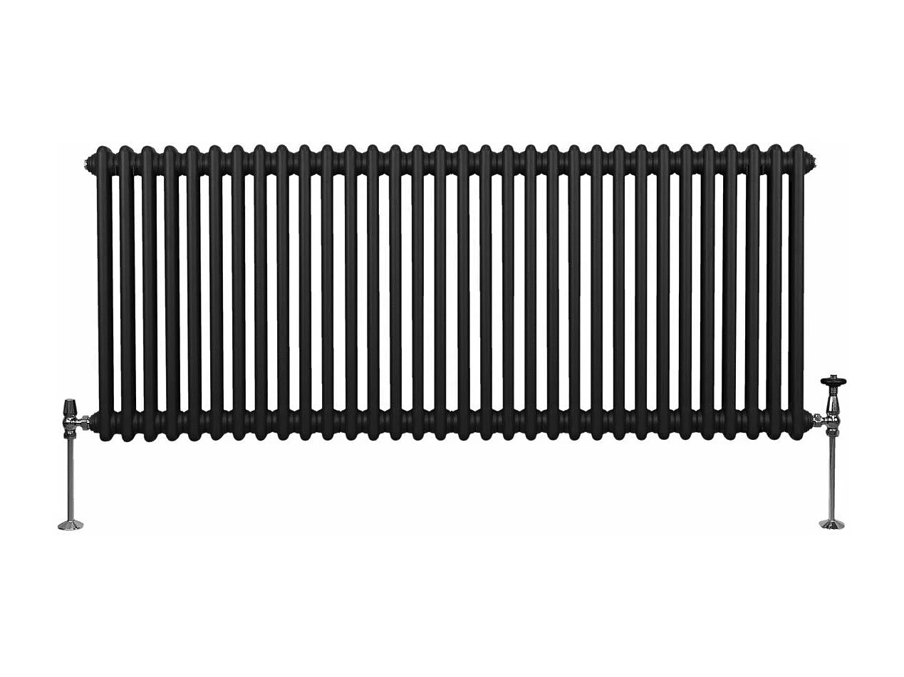 Radiador Tradicional 2 Columnas Horizontal Negro 600x1462mm