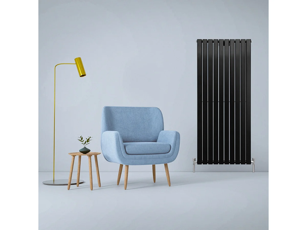 Radiateur Plat Noir Mat 160 cm x 70 cm