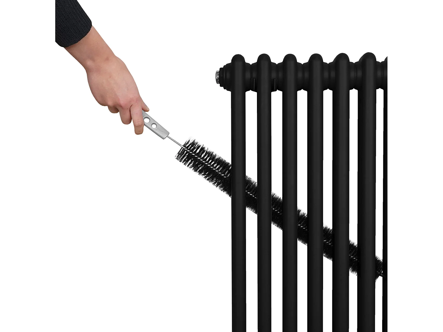 Traditional 2 Column Radiator - 600 x 1012mm - Black