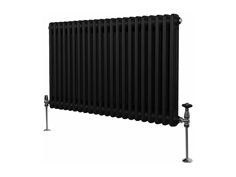 Radiador Tradicional 2 Columnas Calefacción Central Horizontal Negro 600x1012mm