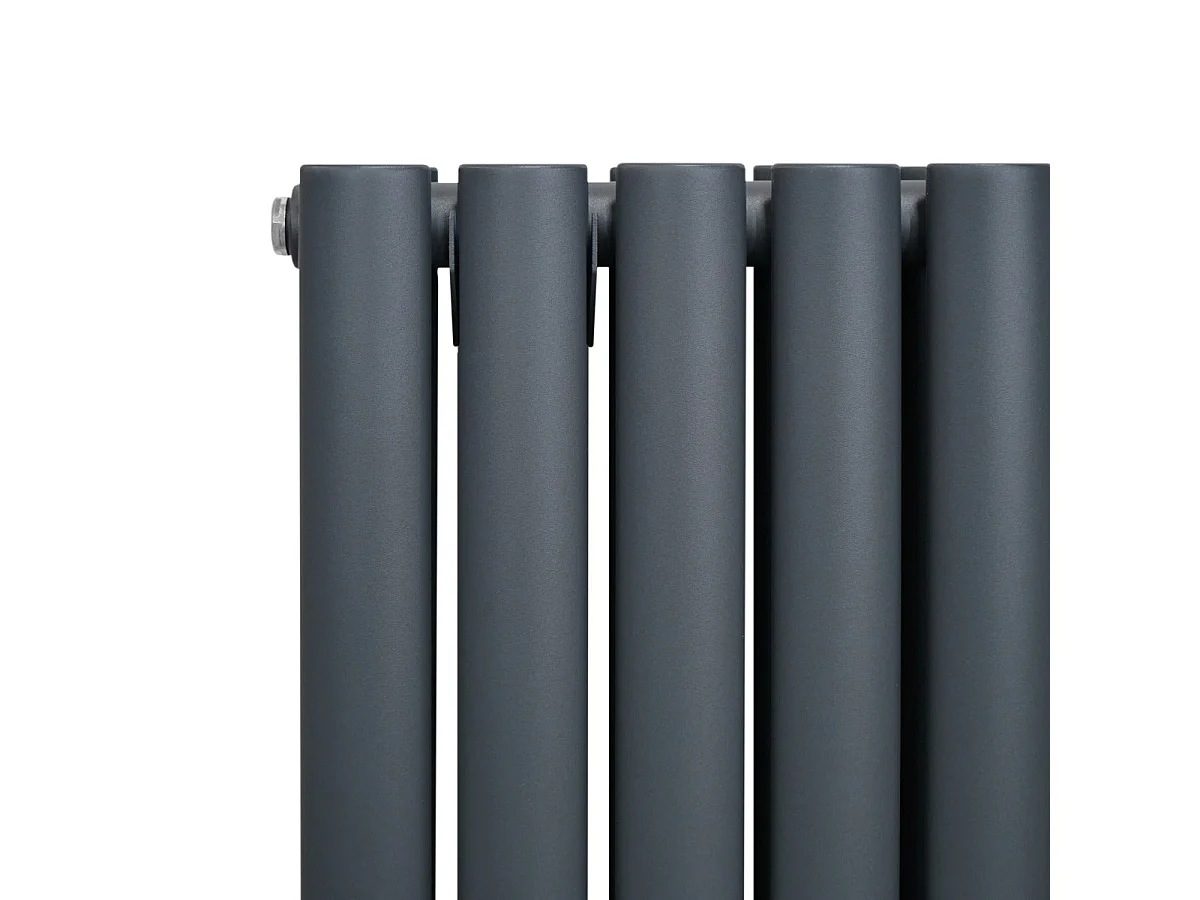 Radiador De Columna Ovalada Vertical Gris Antracita 160cm x 60cm