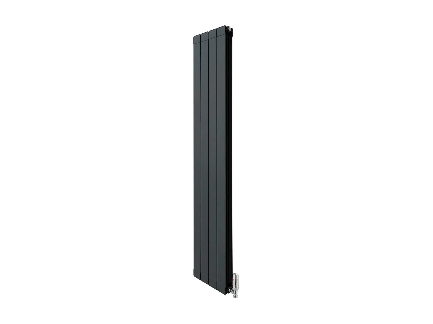 Aluminium Radiator & Valves - 1800mm x 315mm - Anthracite Grey