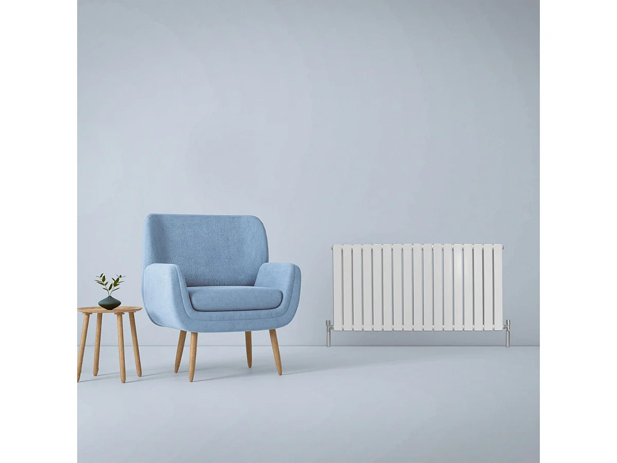 Radiadores Panel Plano Diseñador 600x1190mm Calefacción Central- Blancoo Brillante