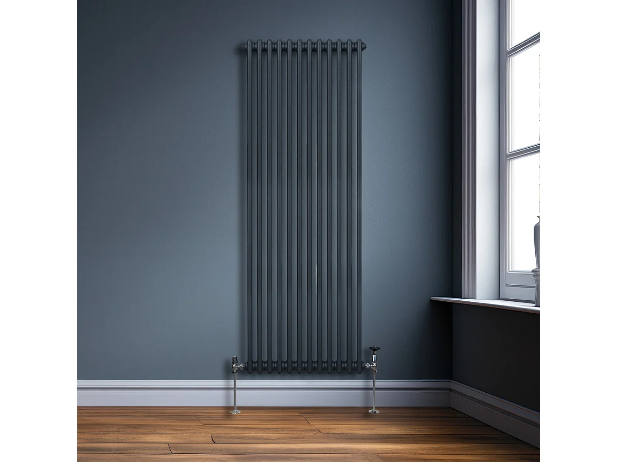 Traditional 2 Column Radiator - 1800 x 562mm - Anthracite Grey