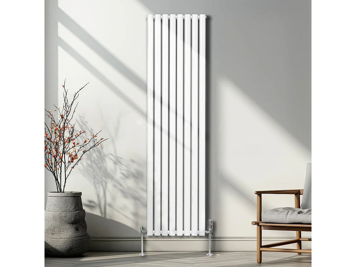 Grzejnik kolumnowy owalny – 1800 mm x 480 mm – biały