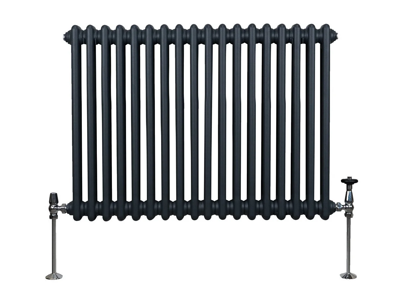 Traditional 2 Column Radiator - 600 x 832mm - Anthracite Grey