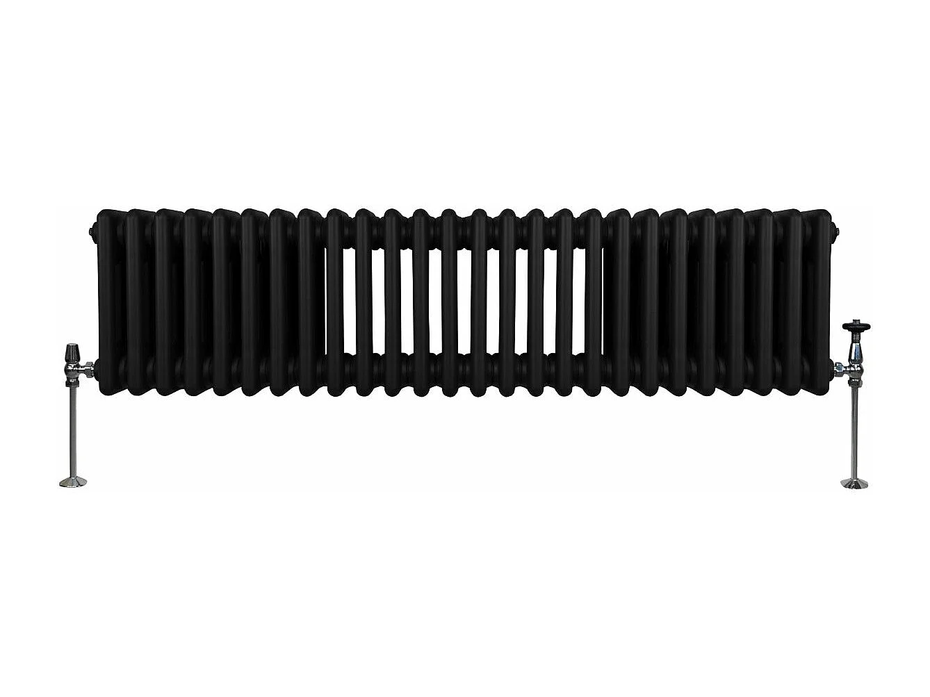 Tradycyjny grzejnik 3-kolumnowy - 300 x 1192 mm - czarny