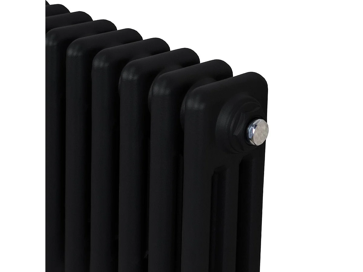 Tradiční třísloupový radiátor - 300 x 1192 mm - černý