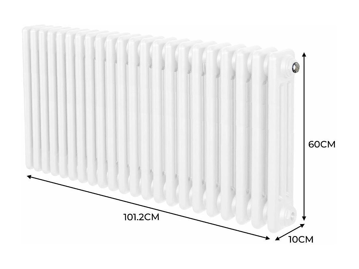 Radiatore Termosifone a 3 colonne - 600 x 1012mm - Bianco