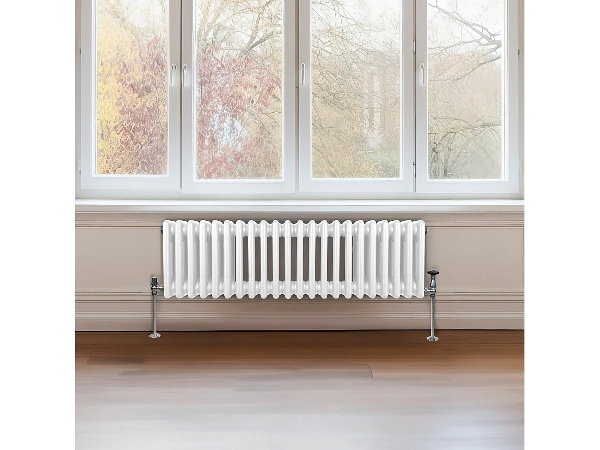 Tradycyjny grzejnik 3-kolumnowy - 300 x 1192 mm - biały