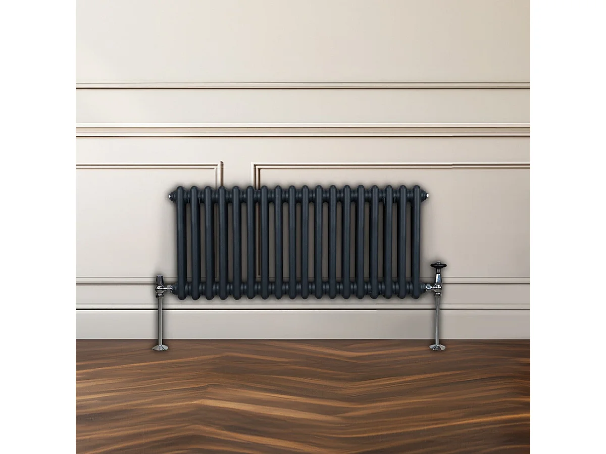 Perinteinen 2-pylväinen patteri - 300 x 832 mm - antrasiitinharmaa