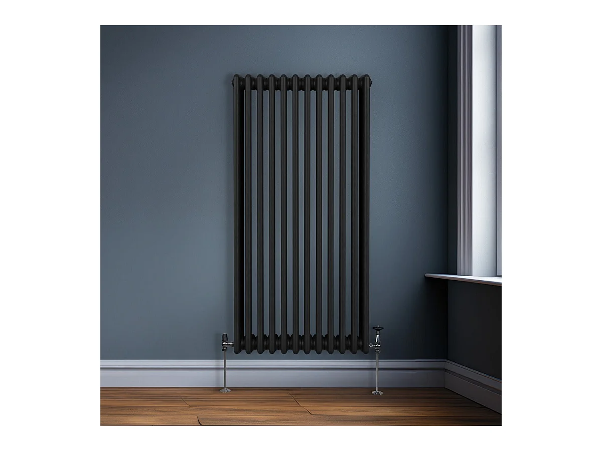 Radiador Tradicional 3 columnas Vertical Negro 150 x 56.2cm