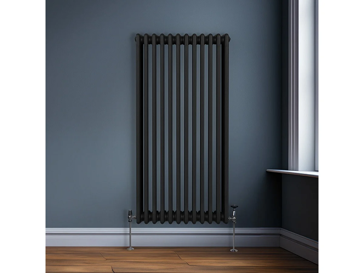 Traditional 3 Column Radiator - 1500 x 562mm - Black
