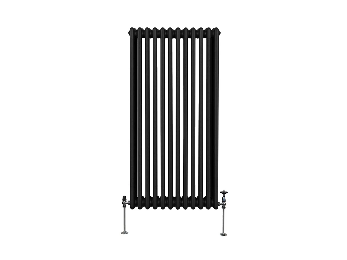 Traditional 3 Column Radiator - 1500 x 562mm - Black