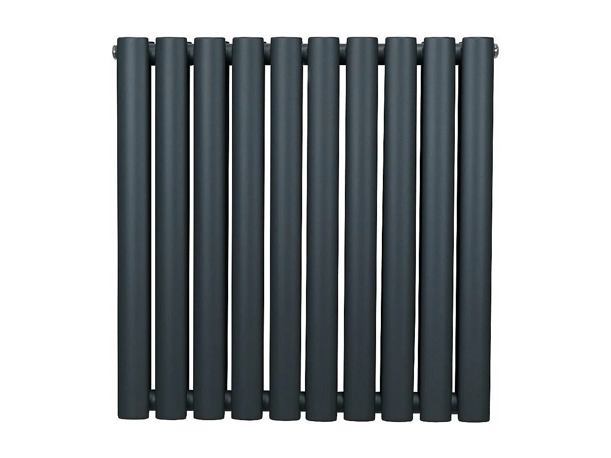 Radiatore a colonna ovale - 600 mm x 600 mm - Grigio Antracite