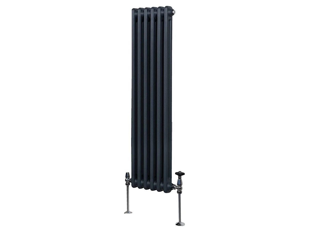 Traditional 2 Column Radiator - 1500 x 292mm - Anthracite Grey