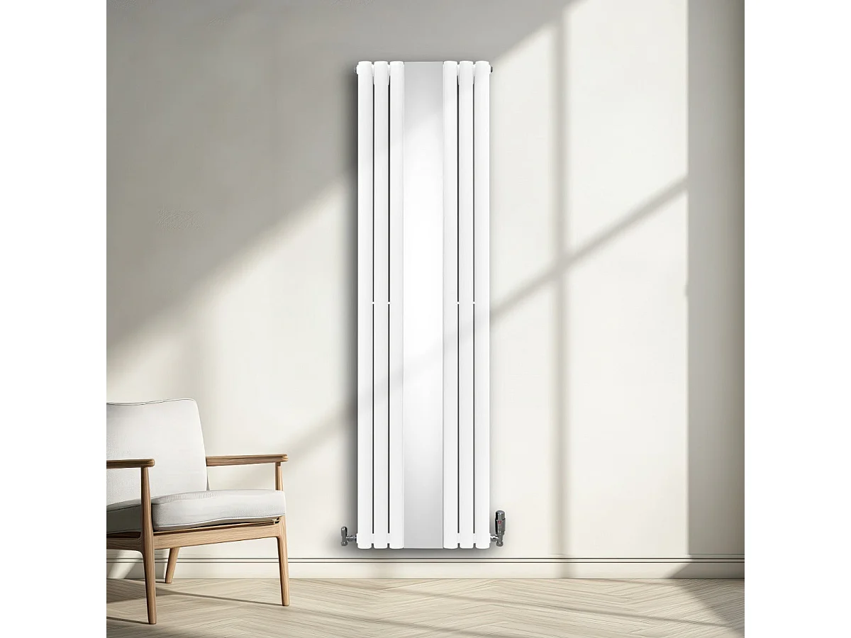Radiatore Pannelli Ovali a specchio - 1800 mm x 500 mm - Bianco