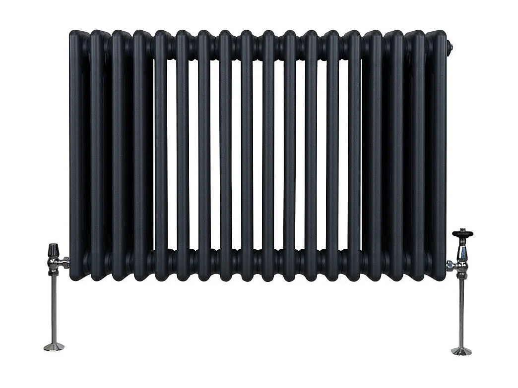 Tradycyjny grzejnik 3-kolumnowy - 600 x 832 mm - antracytowy szary