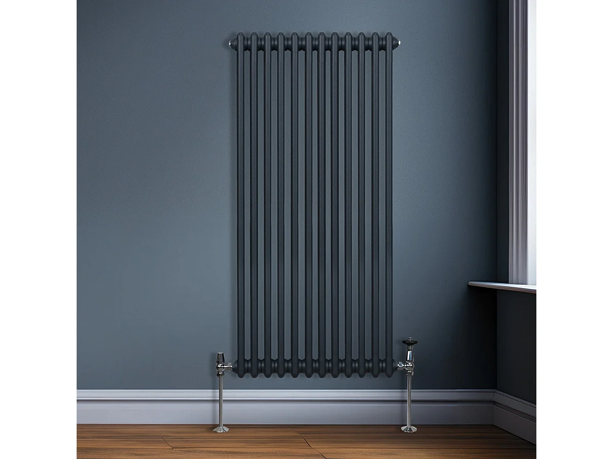 Radiateur Traditionnel à Double Colonne – 1500 x 562 mm – Gris Anthracite