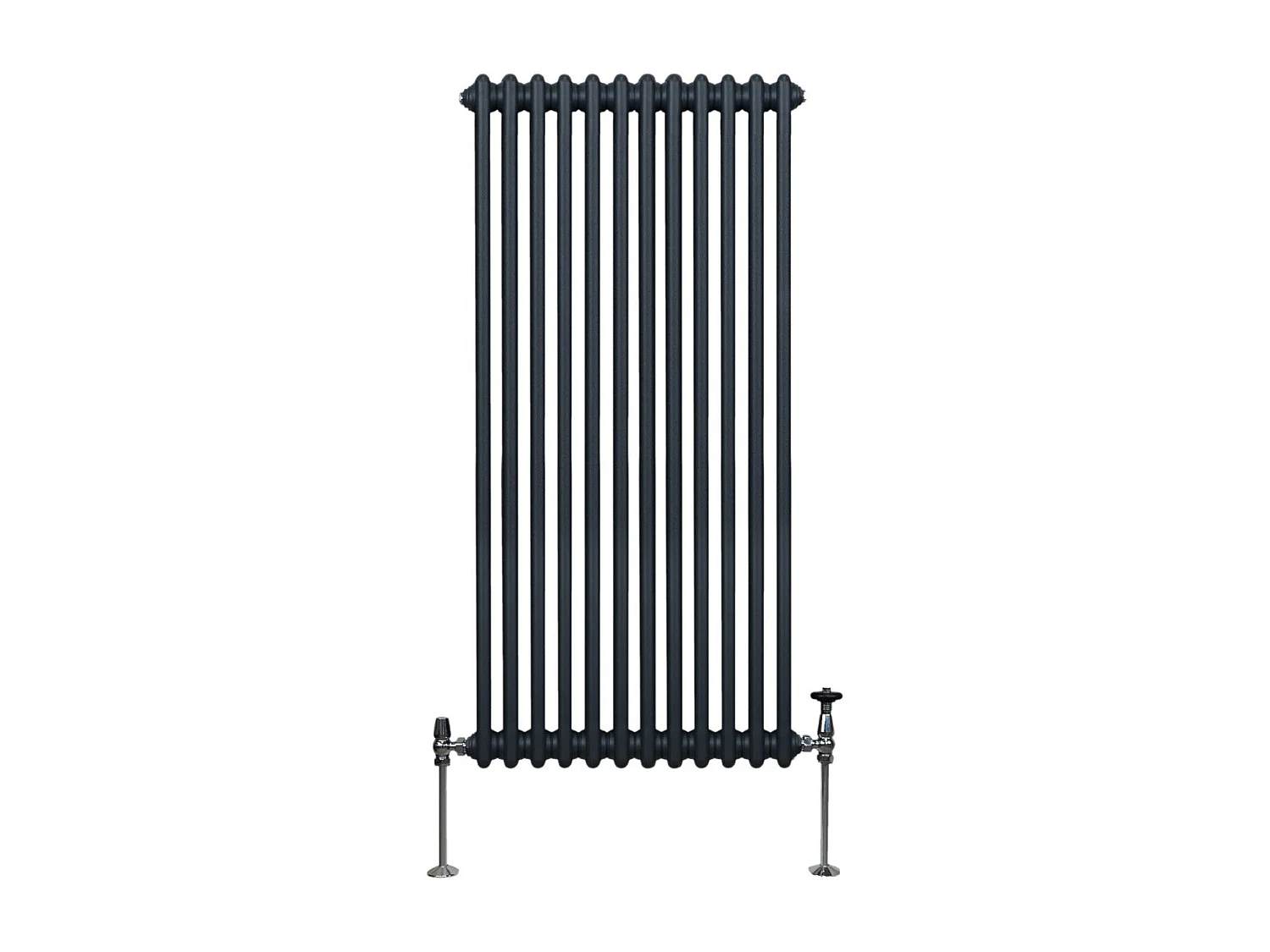 Tradycyjny grzejnik 2-kolumnowy - 1500 x 562 mm - antracytowy szary