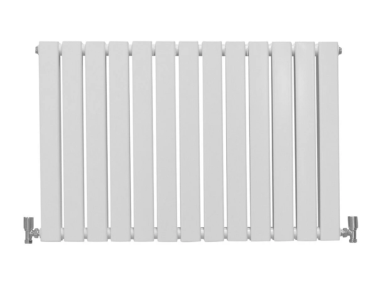 Grzejniki panelowe designerskie, połyskujące, białe, 600 mm x 910 mm