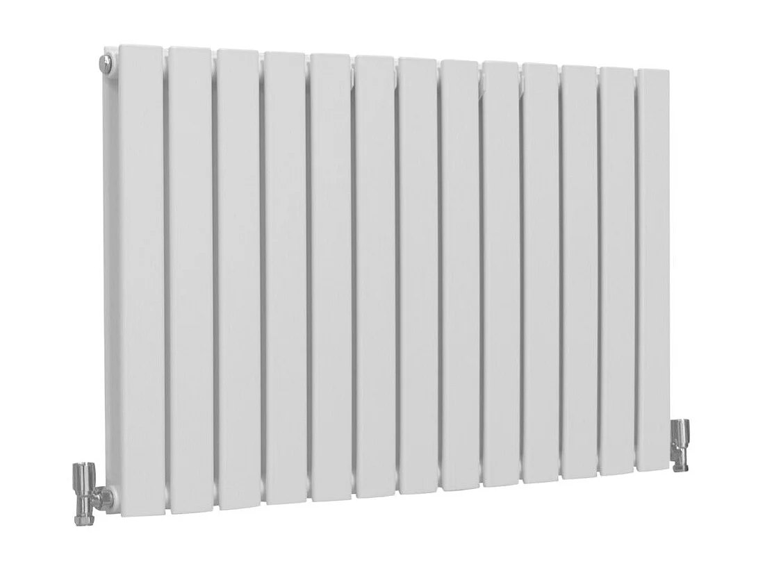 Grzejniki panelowe designerskie, połyskujące, białe, 600 mm x 910 mm