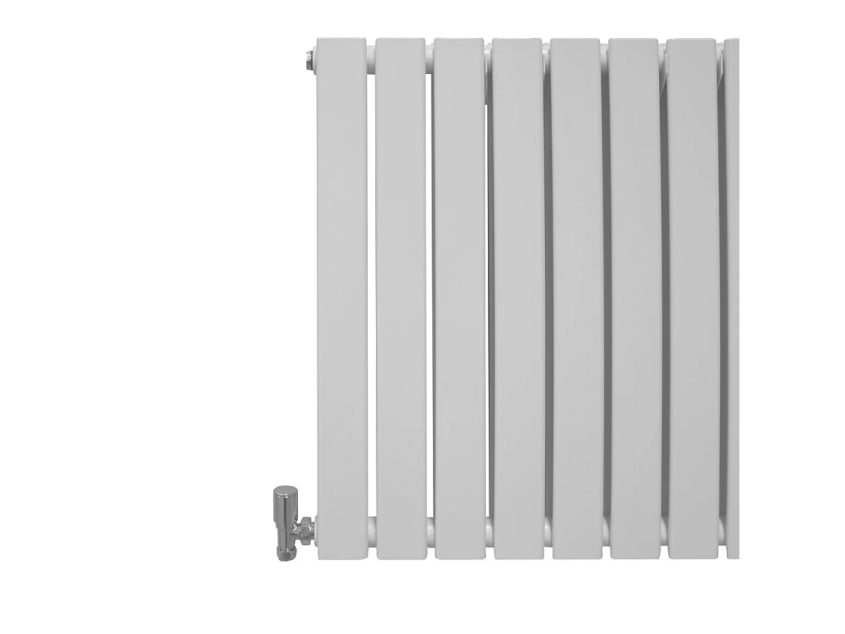 Grzejnik panelowy designerski, połyskujący, biały, 600 mm x 700 mm