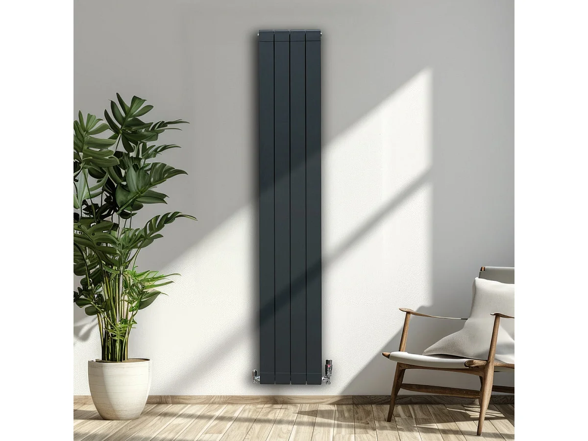 Aluminium Paneelheizkörper - 1800mm x 315mm - Anthrazitgrau