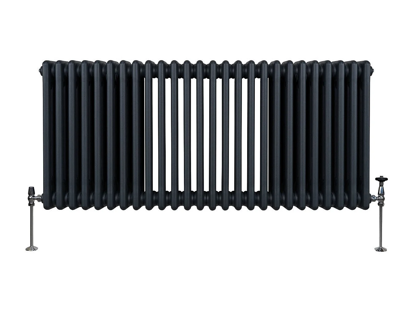 Traditional 3 Column Radiator - 600 x 1192mm - Anthracite Grey