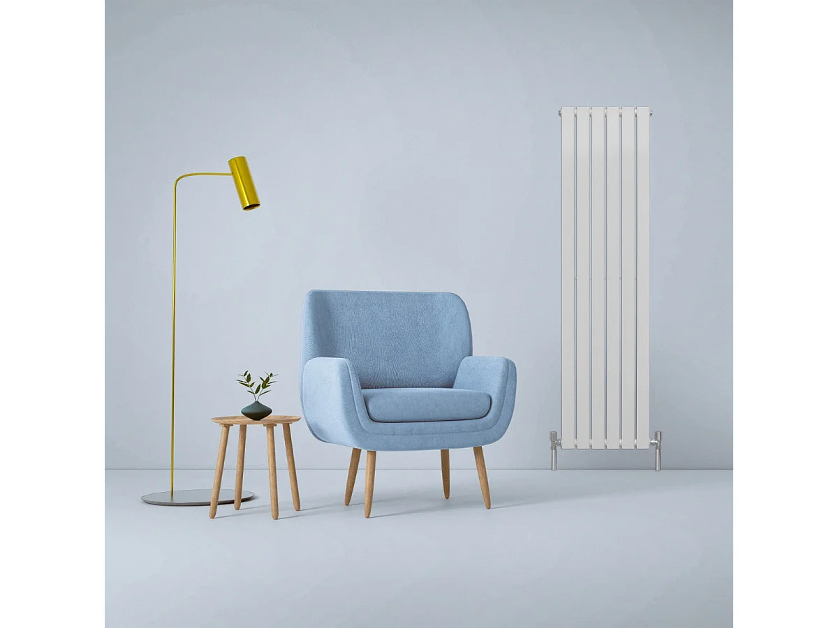 Radiadores Panel Plano Diseñador 1600x420mm Calefacción Central- Blancoo Brillante