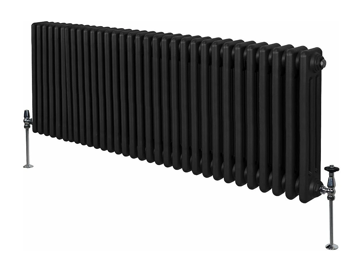 Radiador Tradicional 3 Columnas Horizontal Negro 60x146.2cm