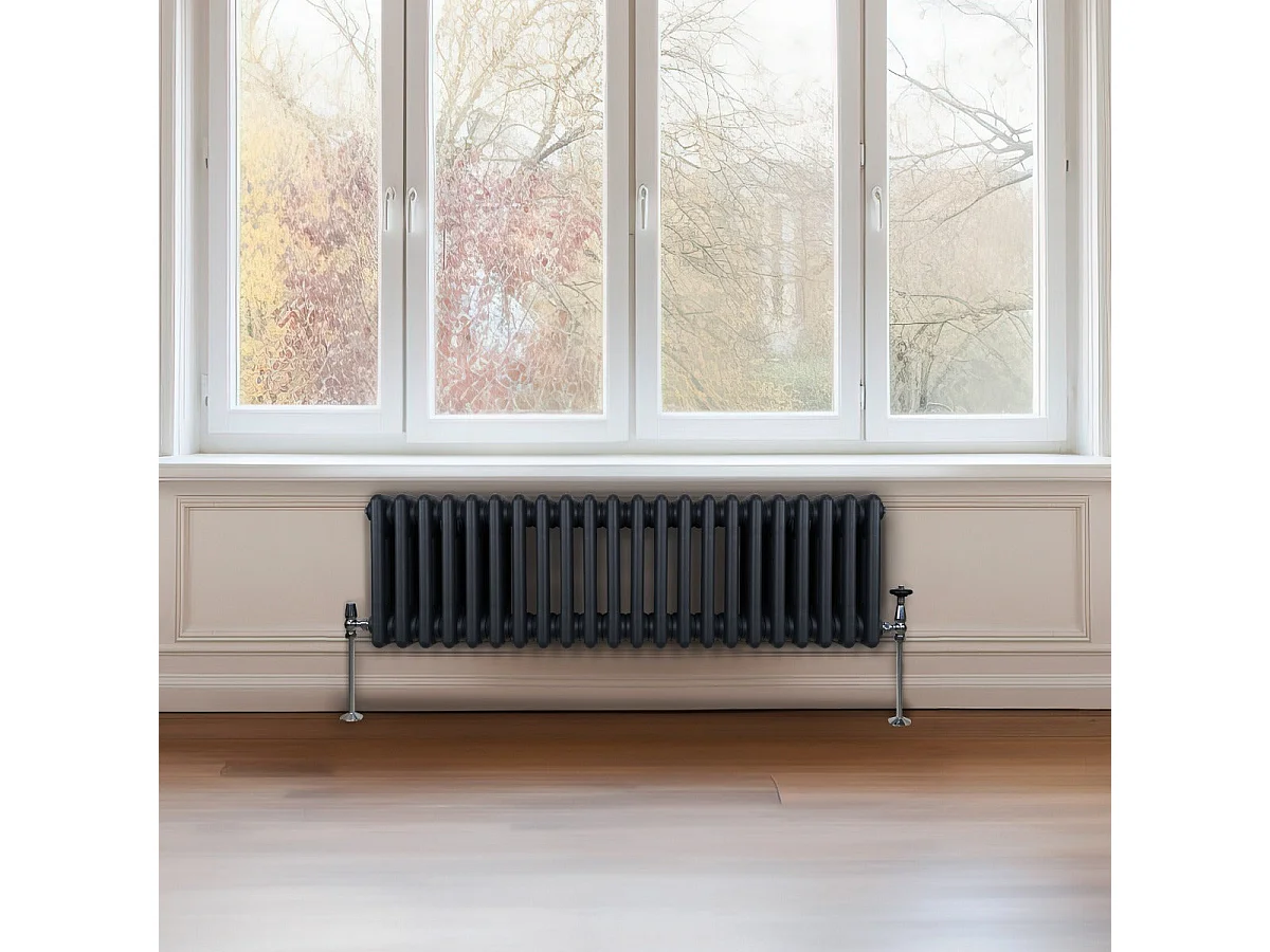 Radiador Tradicional 3 Columnas Horizontal Gris Antracita 30x101.2cm