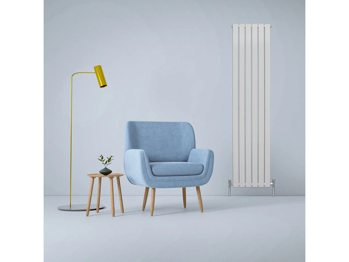 Radiadores Panel Plano Diseñador 1800x420mm Calefacción Central- Blancoo Brillante