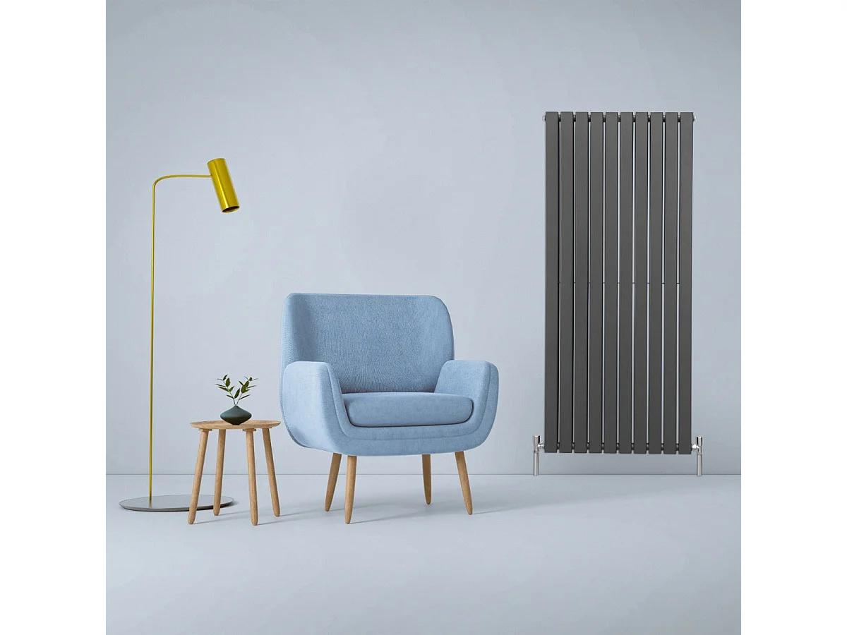 Radiadores Panel Plano Diseñador 1600x700mm Calefacción Central- Gris Antracita