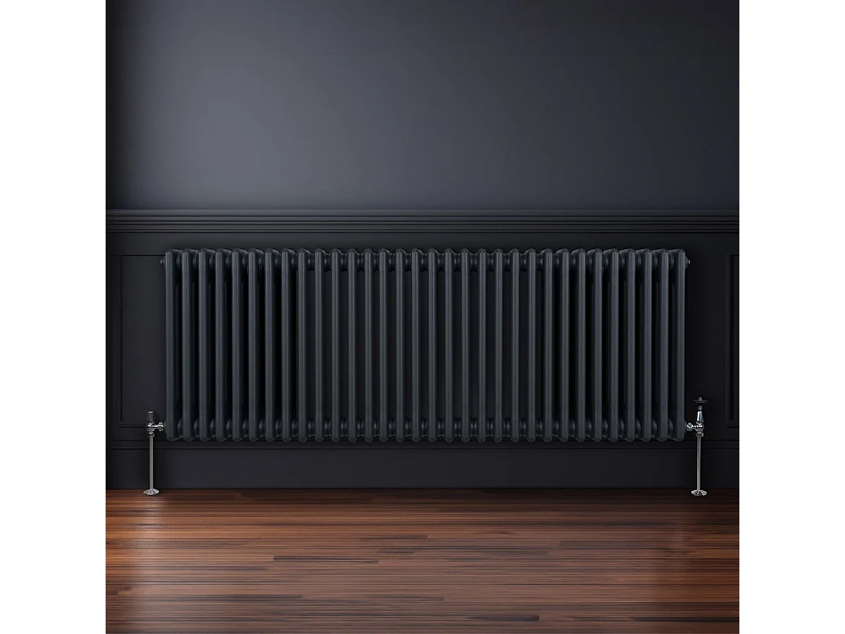Tradycyjny grzejnik 3-kolumnowy - 600 x 1462 mm - antracytowy szary