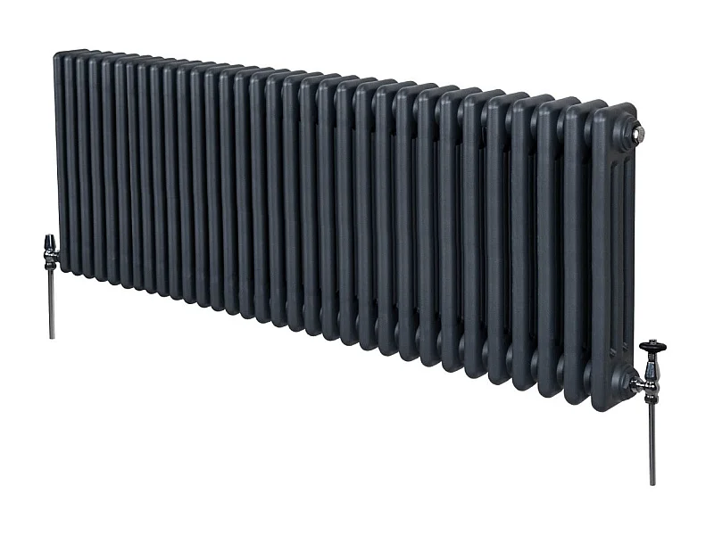 Tradycyjny grzejnik 3-kolumnowy - 600 x 1462 mm - antracytowy szary