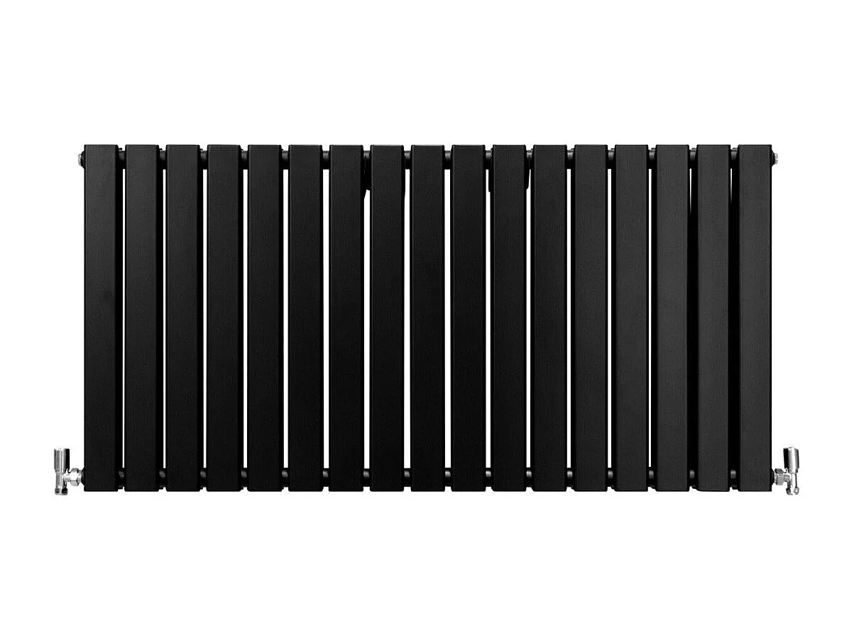 Radiadores Panel Plano Diseñador 600x1190mm Calefacción Central- Negro Mate