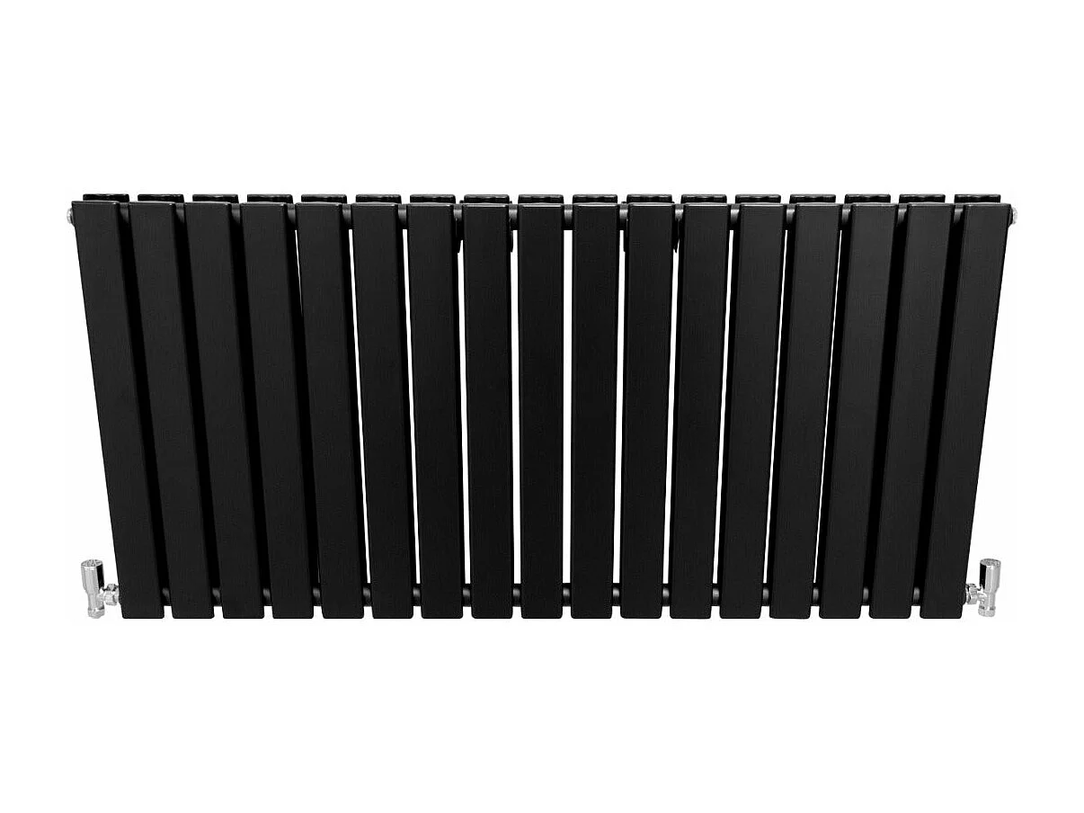 Radiadores Panel Plano Diseñador 600x1190mm Calefacción Central- Negro Mate