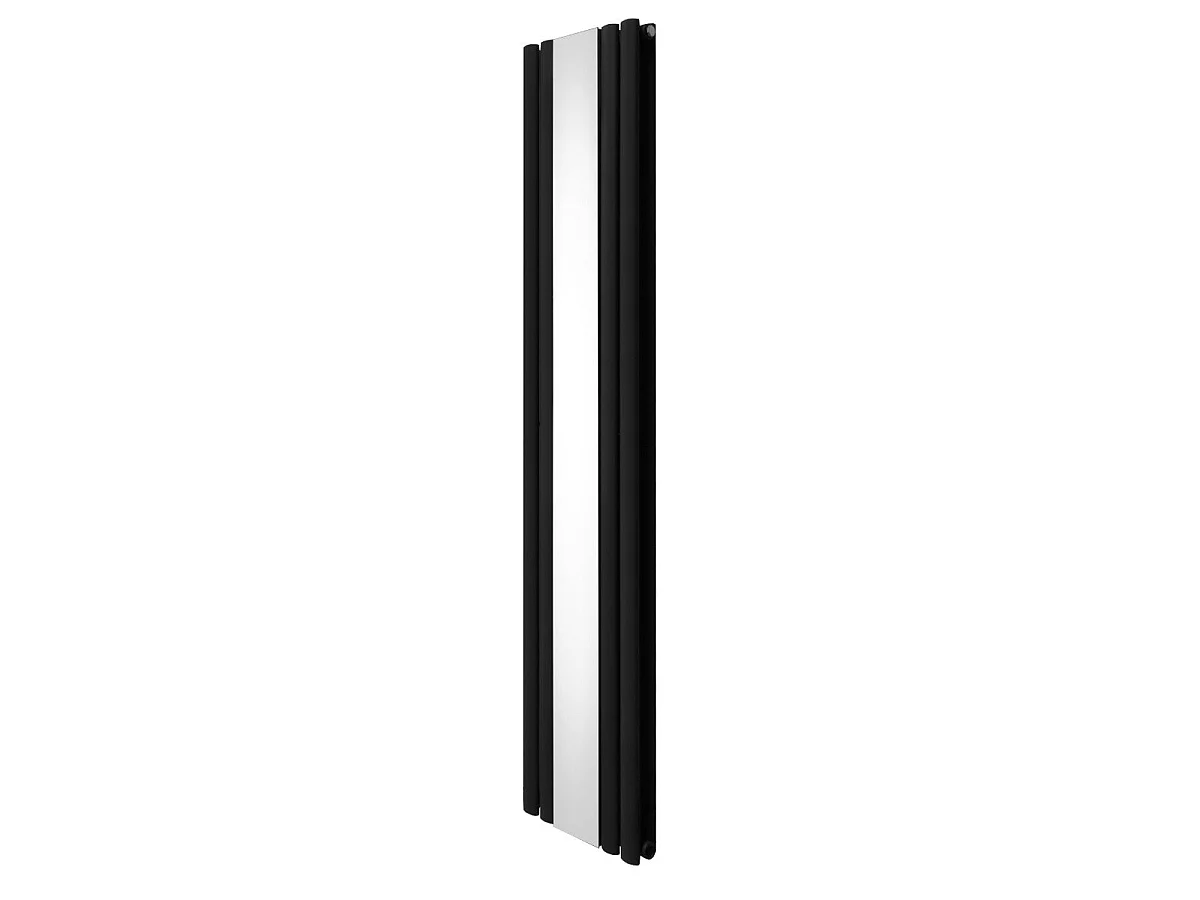 Owalny grzejnik lustrzany - 1800 mm x 380 mm - czarny