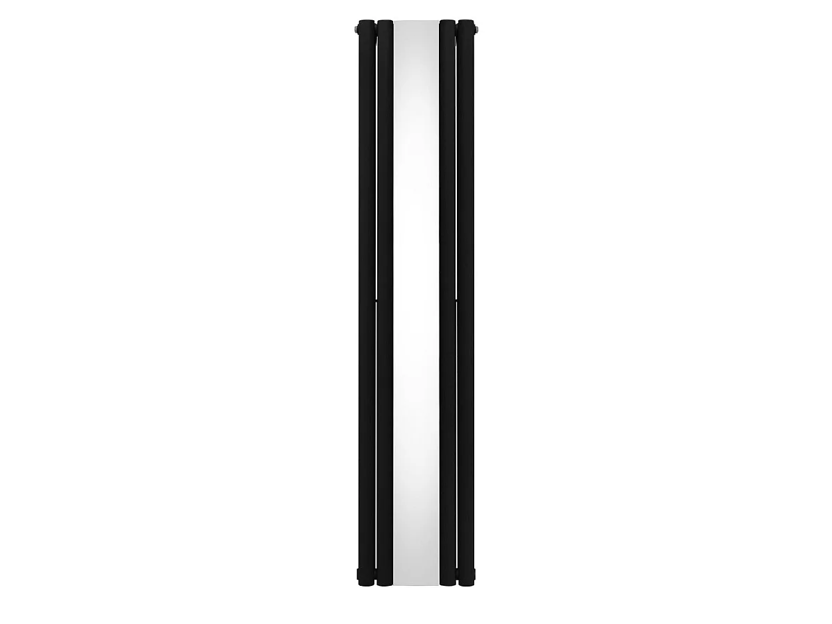 Owalny grzejnik lustrzany - 1800 mm x 380 mm - czarny