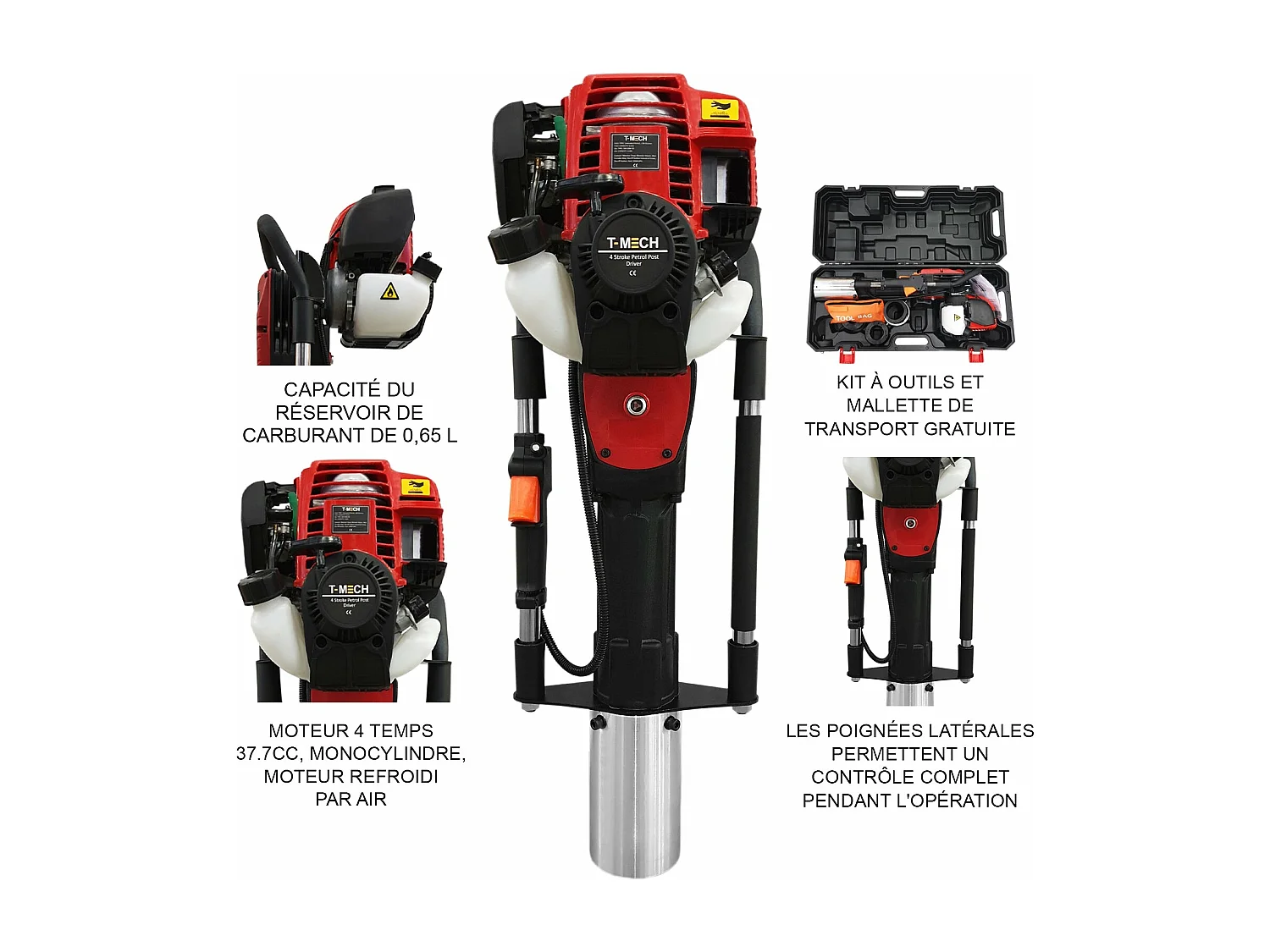 T-Mech Enfonce Pieux à 4 Temps