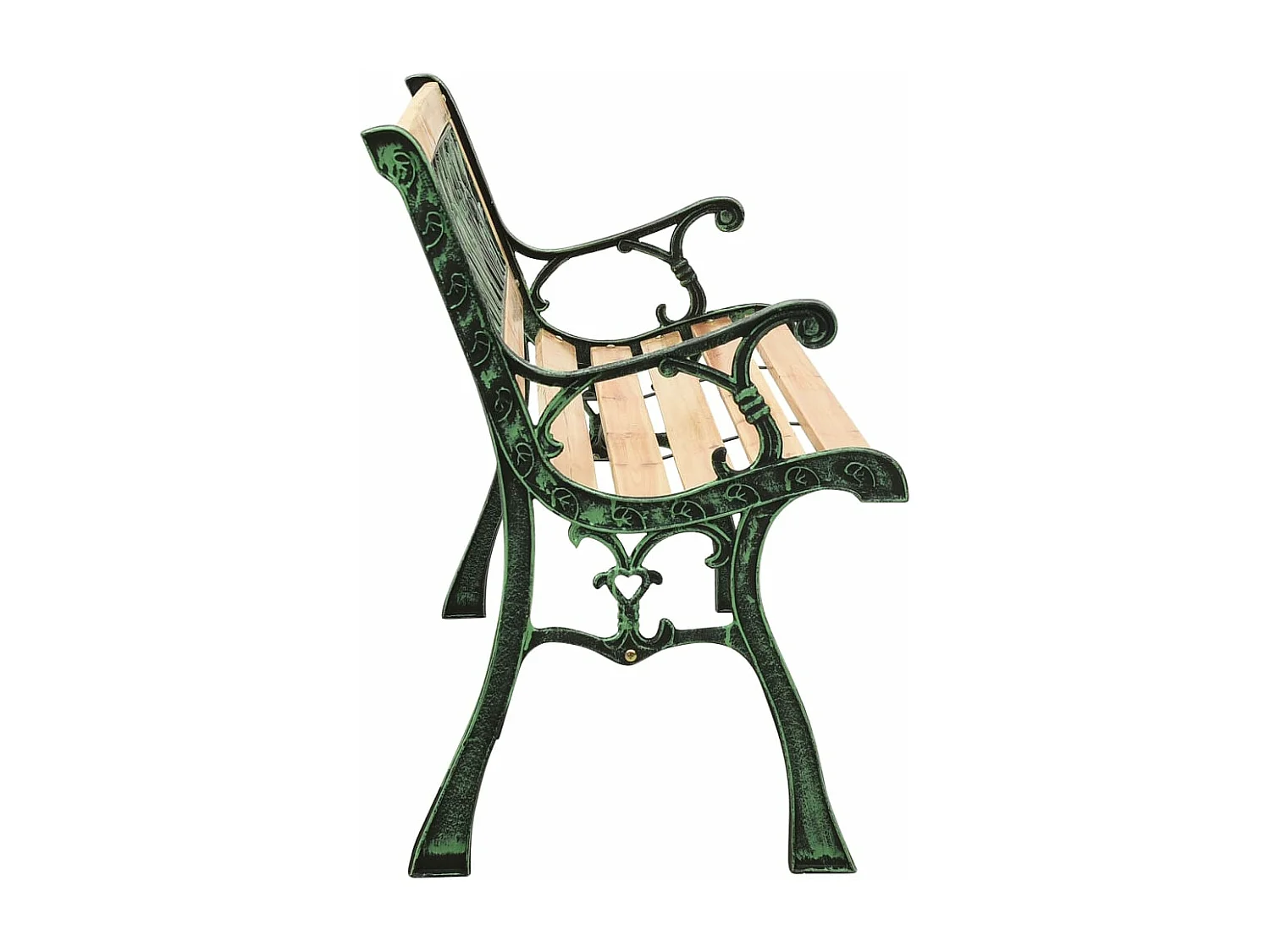 Banc de jardin 122cm Fonte et bois de sapin massif