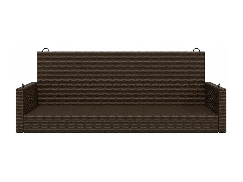 Balancelle marron 119x56x48 résine tressée