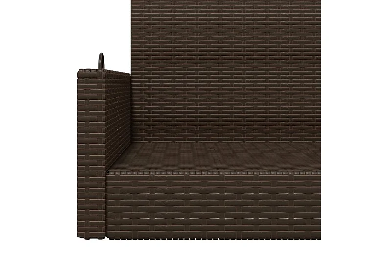 Balancelle marron 119x56x48 résine tressée
