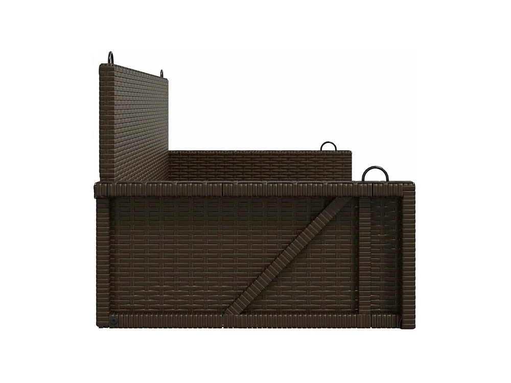Balancelle marron 119x56x48 résine tressée